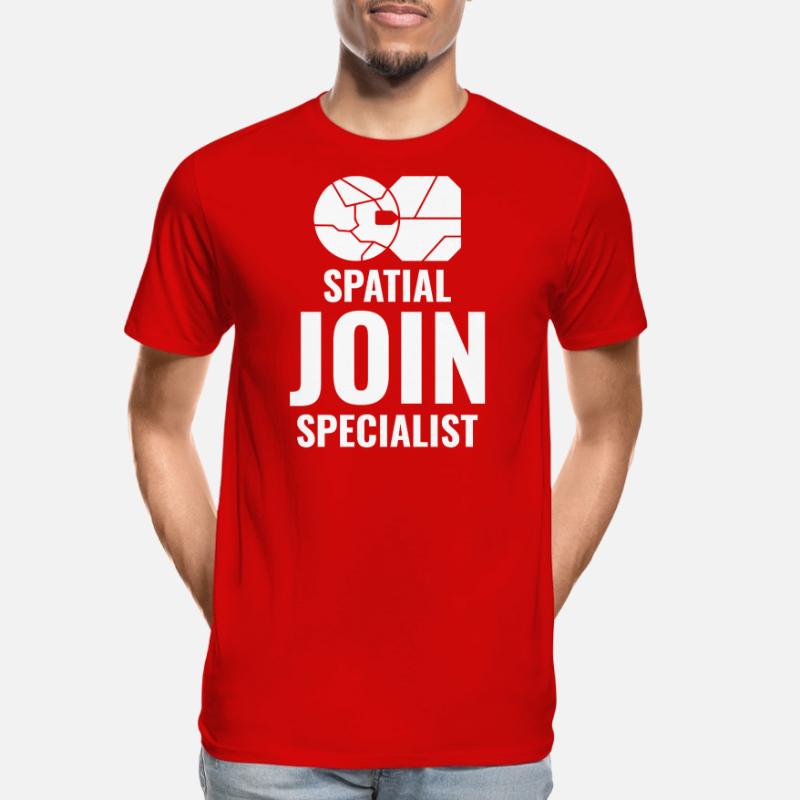 Spatial Join GIS Data Analyst Mapping Expert Men's Premium Organic T-Shirt