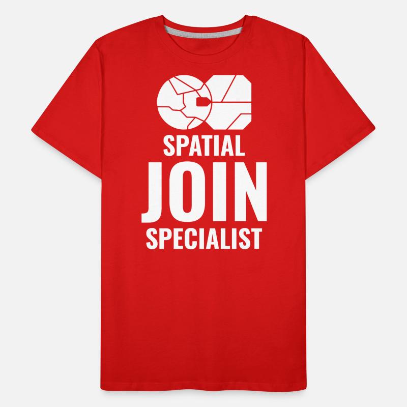 Spatial Join GIS Data Analyst Mapping Expert Men's Premium Organic T-Shirt