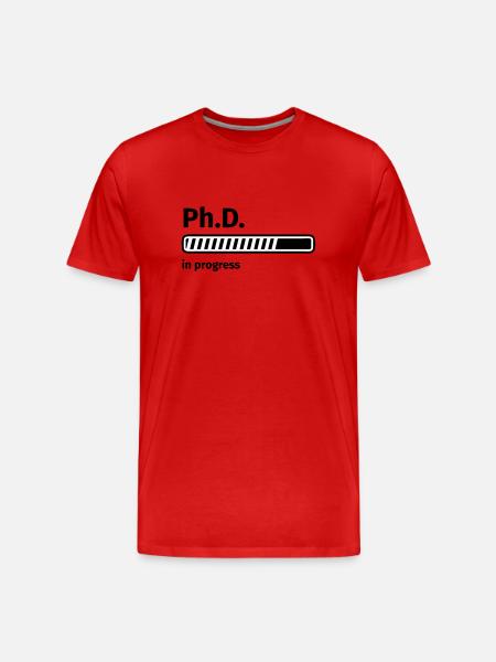 Ph.D. progress bar - Men's Premium Organic T-Shirt - red
