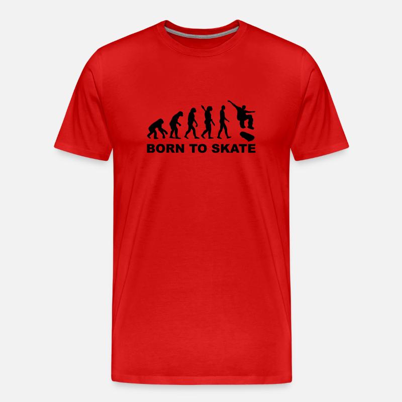 Evolution Skateboard - Männer Premium Bio T-Shirt - Rot