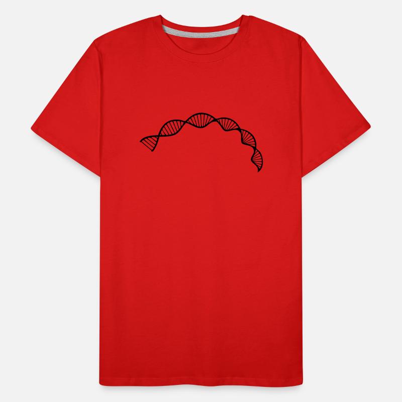 DNA double helix structure cell sequence Men's Premium Organic T-Shirt