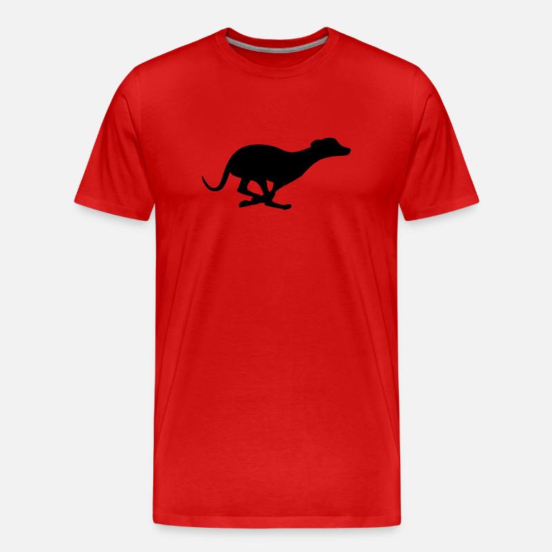Windhund - Männer Premium Bio T-Shirt - Rot