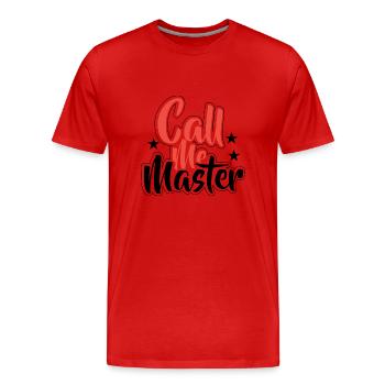 Diplôme de Master Diplôme Université - T-shirt bio Premium Homme - rouge - Devant - Damien (186cm)