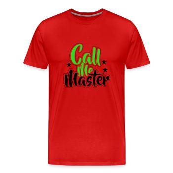 Diplôme de Master Diplôme Université - T-shirt bio Premium Homme - rouge - Devant - Damien (186cm)