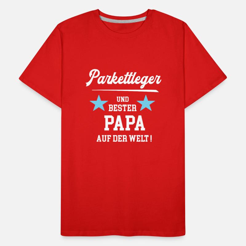 Parkettleger Bester Papa Vatertag Geburtstag Männer Premium Bio T-Shirt