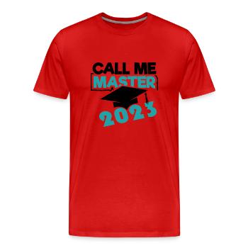 Master 2023 Graduation Graduation Uni - T-shirt bio Premium Homme - rouge - Devant - Damien (186cm)
