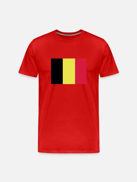 Belgian Flag - Men's Premium Organic T-Shirt - red