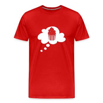 Eis Icecream Wolke Denkblase Sommer Fan Cup Becher - Männer Premium Bio T-Shirt - Rot - Vorne - Damien (186cm)