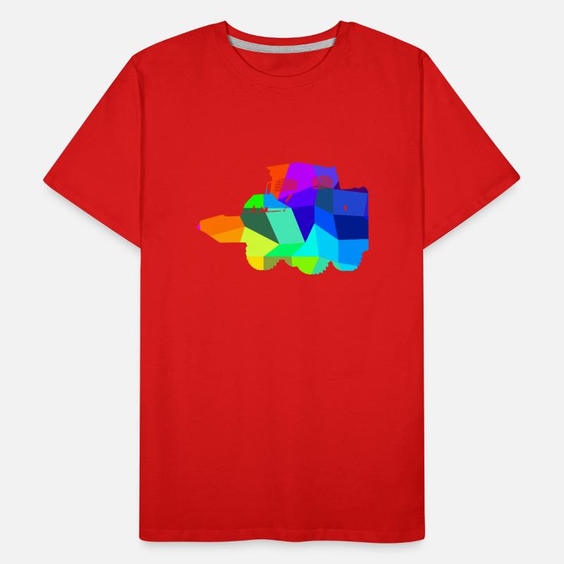 Skid Steer Loader Rainbow Polygon Construction Vehicle Men's Premium Organic T-Shirt