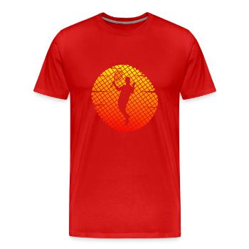 tennis tennis match tennis court - Men's Premium Organic T-Shirt - red - Front - Damien (186cm)