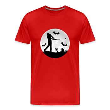 Golfer Golf Course est Halloween Zombieland Golf Ace - T-shirt bio Premium Homme - rouge - Devant - Damien (186cm)