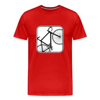 Bicycle Road Bike Bicycle Chain Bicycle Racing - Men's Premium Organic T-Shirt - red - Front - Damien (186cm)