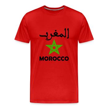 Marokko - Männer Premium Bio T-Shirt - Rot - Vorne - Damien (186cm)