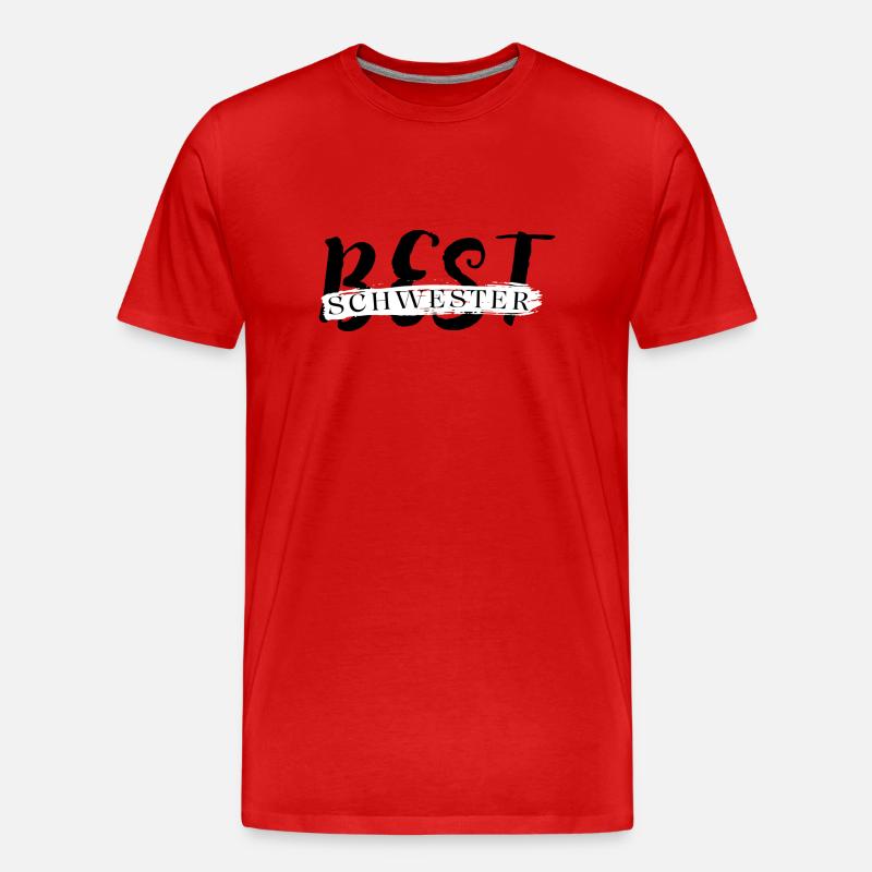 beste schwester - Männer Premium Bio T-Shirt - Rot