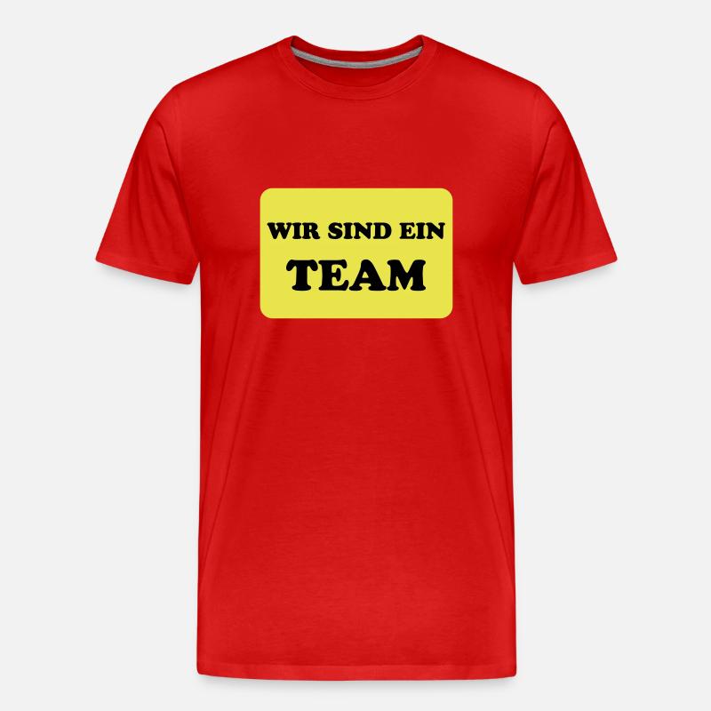 Team und Teamwork - Männer Premium Bio T-Shirt - Rot