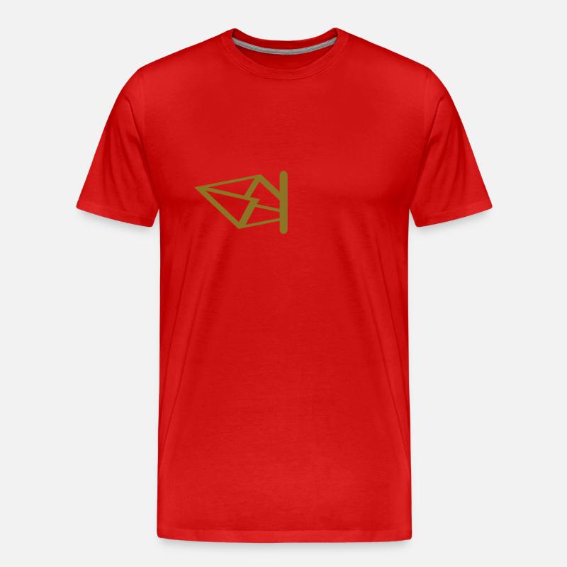 Brief – Post - Männer Premium Bio T-Shirt - Rot