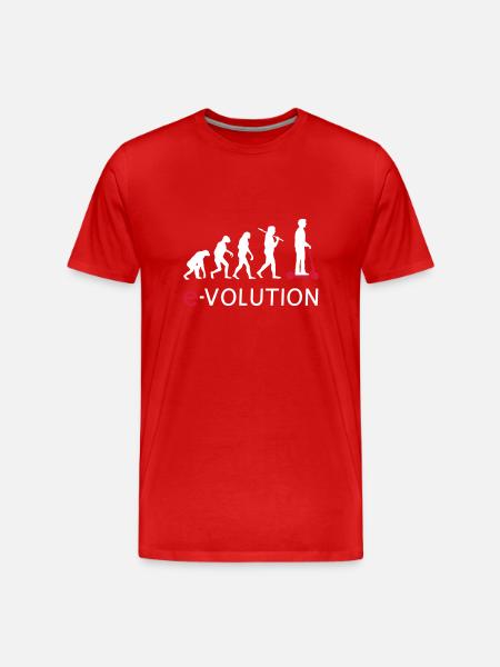 Evolution ElectroScooter eScooter ERoller - Männer Premium Bio T-Shirt - Rot