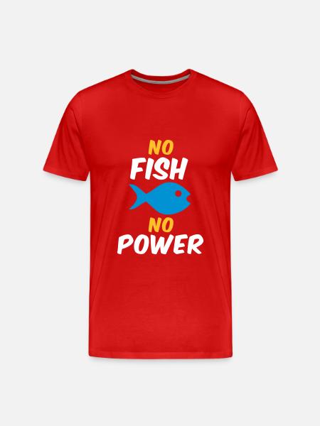 No fish no power - Men's Premium Organic T-Shirt - red