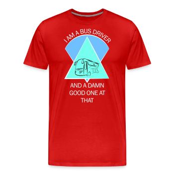 Bus Bus Driver School Bus Bus Bus Driver - Men's Premium Organic T-Shirt - red - Front - Damien (186cm)