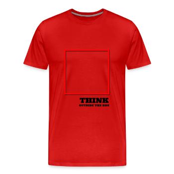 Pensez en dehors des sentiers battus - T-shirt bio Premium Homme - rouge - Devant - Damien (186cm)