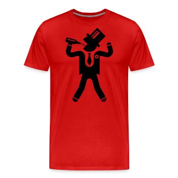 Groom avec 1 bière (enterrement de vie de garçon / enterrement de vie de garçon / L / B) - T-shirt bio Premium Homme - rouge - Devant - Damien (186cm)
