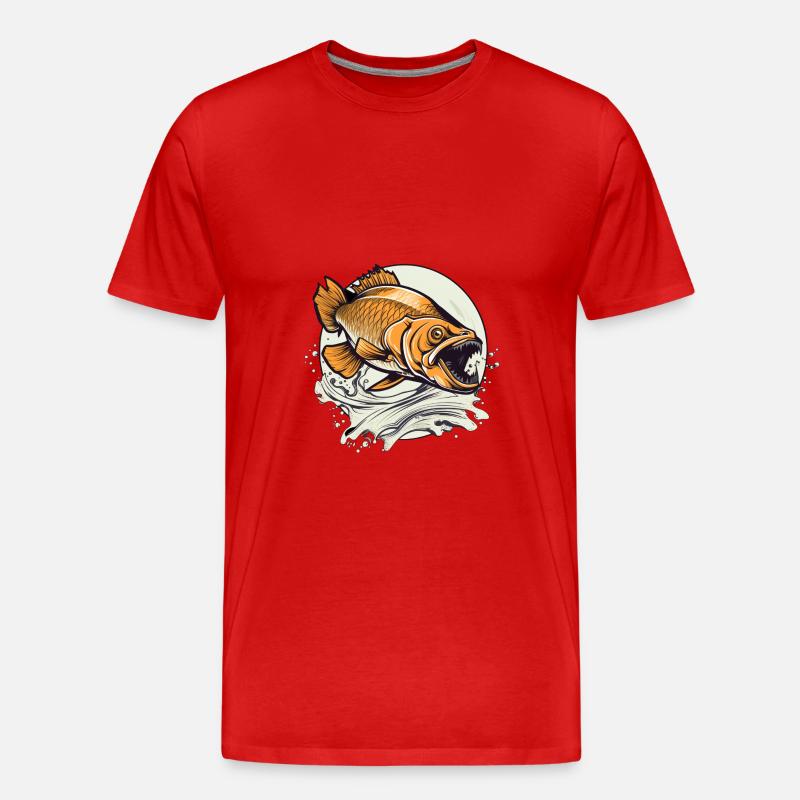 Angler-Edition - Männer Premium Bio T-Shirt - Rot