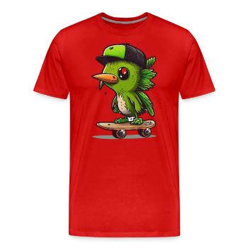 Kiwi Kickflips - T-shirt bio Premium Homme - rouge - Devant - Damien (186cm)