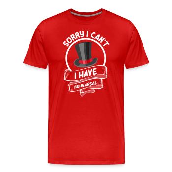 Schauspieler Schauspiel Sänger Drama Club - Männer Premium Bio T-Shirt - Rot - Vorne - Damien (186cm)