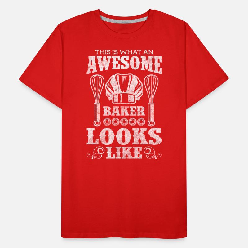 baking, pastry, pie, work Men's Premium Organic T-Shirt