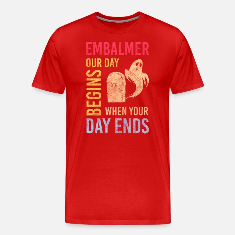 Bestatter Berufung - Männer Premium Bio T-Shirt - Rot