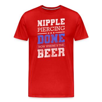 Artiste Tatouage Corps Bijoux Corps Corps - T-shirt bio Premium Homme - rouge - Devant - Damien (186cm)