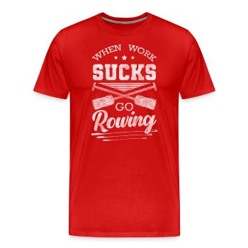 Aviron barreur Kayak - T-shirt bio Premium Homme - rouge - Devant - Damien (186cm)