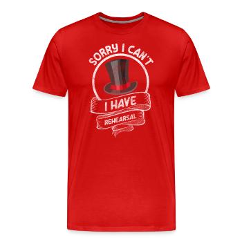 Schauspieler Probe Prominent Vorhang - Männer Premium Bio T-Shirt - Rot - Vorne - Damien (186cm)
