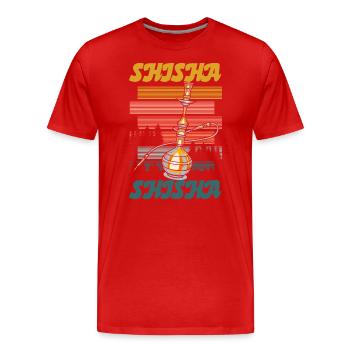 Sisha Dampf Chillig Orient - Männer Premium Bio T-Shirt - Rot - Vorne - Damien (186cm)