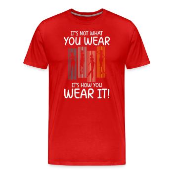 Fashion Lovers Individual Lifestyle Trendsetters - Men's Premium Organic T-Shirt - red - Front - Damien (186cm)
