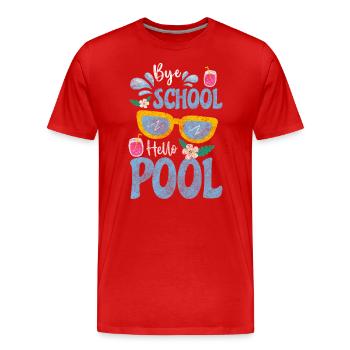 Swimming Pool Celebration - Men's Premium Organic T-Shirt - red - Front - Damien (186cm)