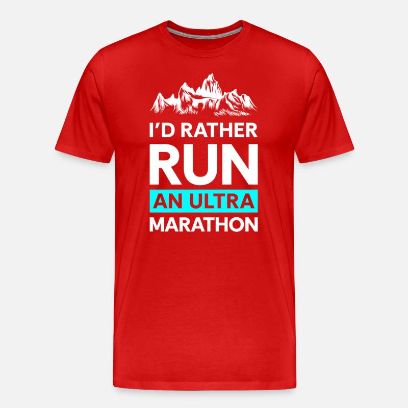 Marathon Ausdauer Jogger Sprint - Männer Premium Bio T-Shirt - Rot