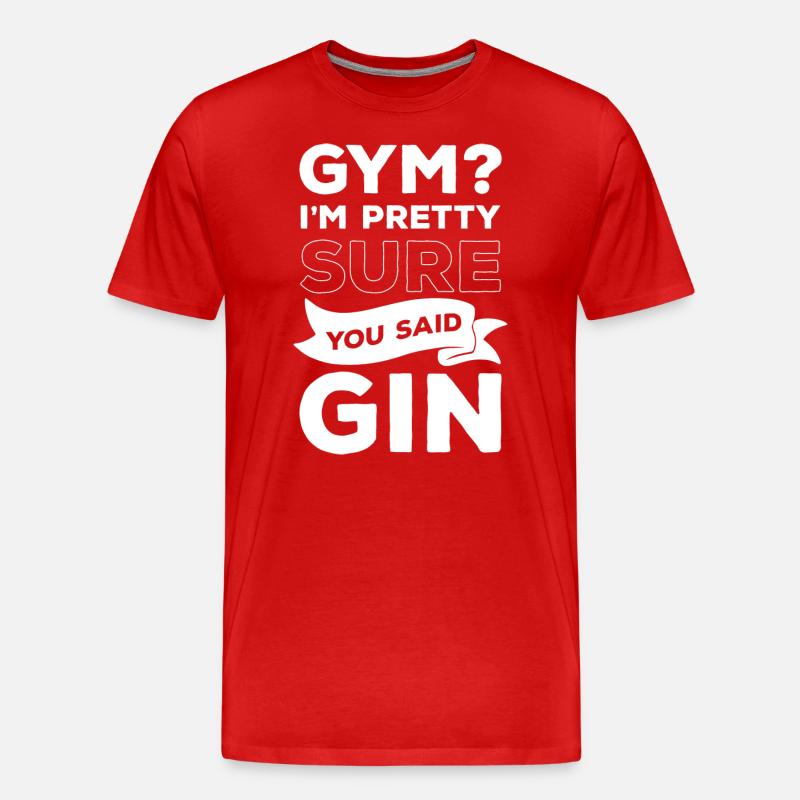 Gin Genuss Trinker Schnaps - Männer Premium Bio T-Shirt - Rot