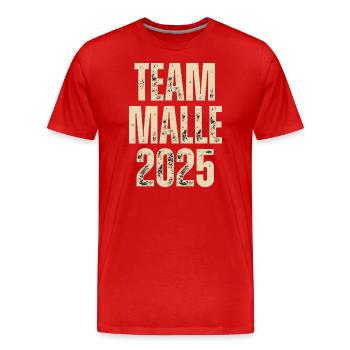 TEAM MALLE 2025 - MALLORCA - Männer Premium Bio T-Shirt - Rot - Vorne - Damien (186cm)