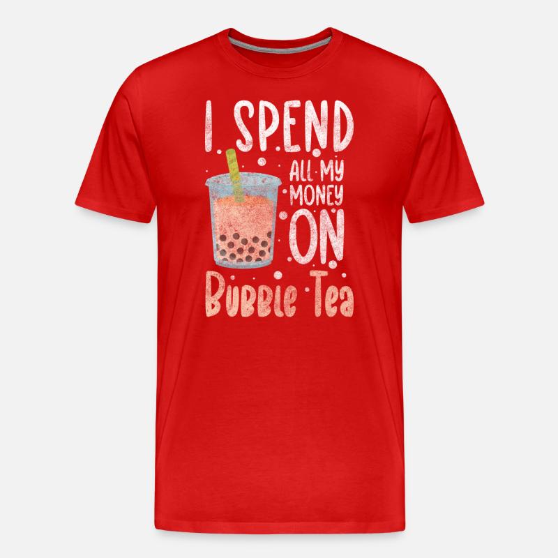Bubble Tea Süß - Männer Premium Bio T-Shirt - Rot