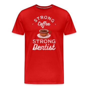 Teeth Specialist Jaw - Men's Premium Organic T-Shirt - red - Front - Damien (186cm)