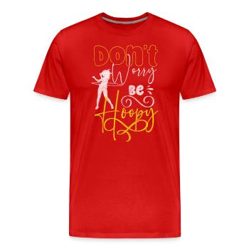 Hula Hooper Fitness Entraînement Sports matures - T-shirt bio Premium Homme - rouge - Devant - Damien (186cm)