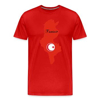 Tunisie - T-shirt bio Premium Homme - rouge - Devant - Damien (186cm)