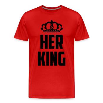 Her King - Men's Premium Organic T-Shirt - red - Front - Damien (186cm)