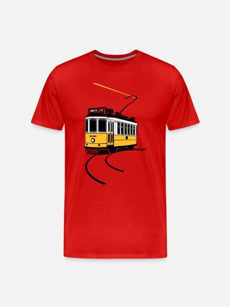 Electrico de Lisboa - Männer Premium Bio T-Shirt - Rot