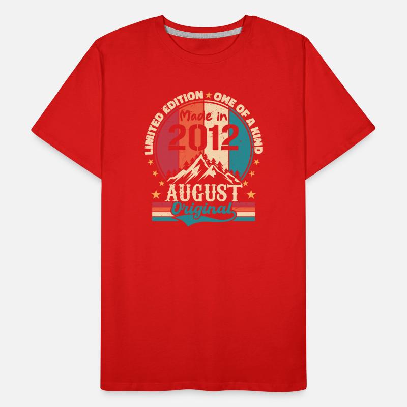 2012 August | August 2012 Geburtstag Perfekt gealtert Männer Premium Bio T-Shirt