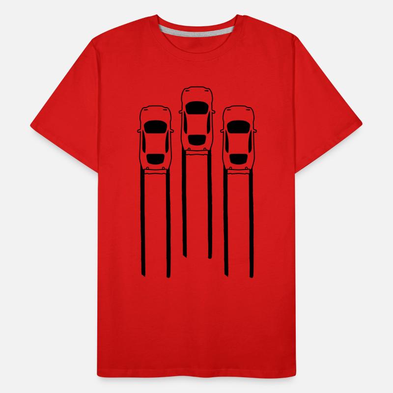 équipe équipage course 3 amis piste de frein coups T-shirt bio Premium Homme