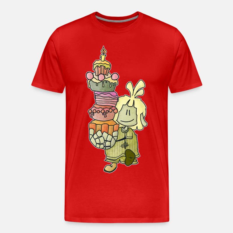 Mael - der Kuchen-Einsatz! / - Männer Premium Bio T-Shirt - Rot