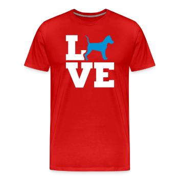 Pinscher nain - T-shirt bio Premium Homme - rouge - Devant - Damien (186cm)