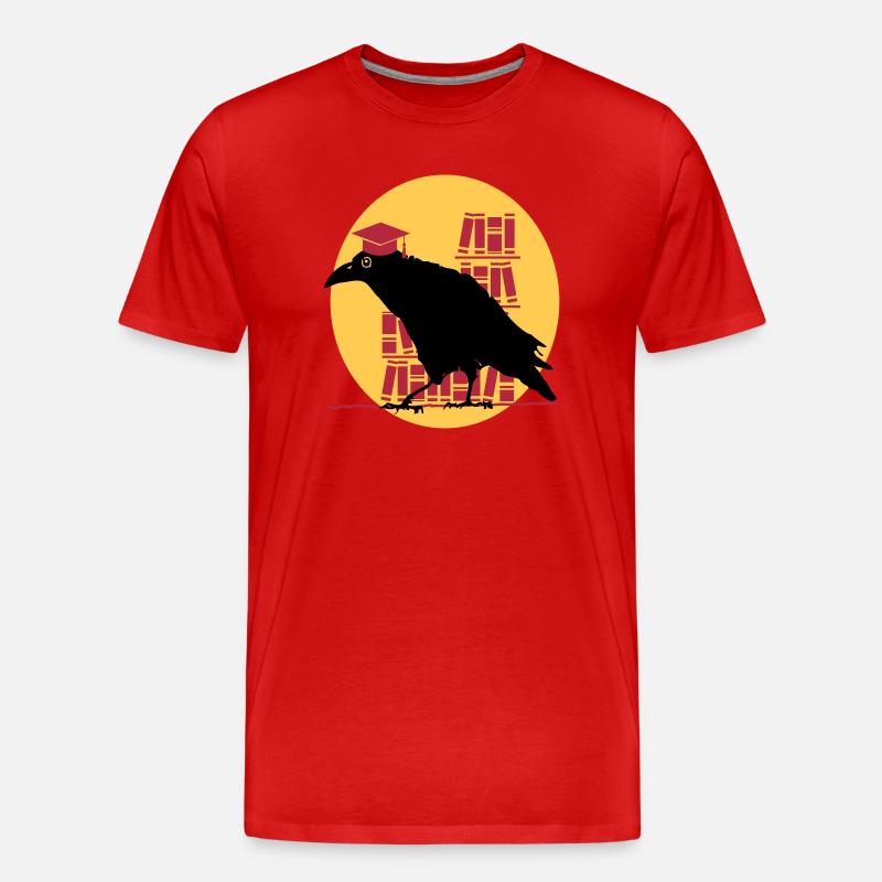 Dr. Crow - Männer Premium Bio T-Shirt - Rot